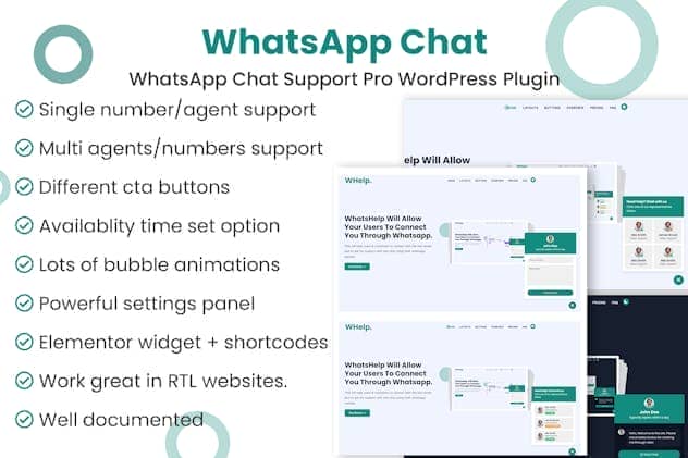 WhatsApp Chat Support Pro WordPress Plugin