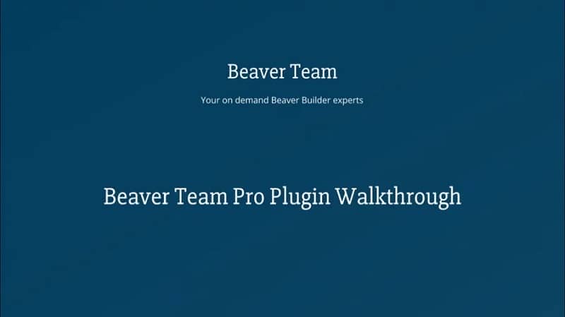Beaver Team Pro for Beaver Builder Professional WordPress Plugin