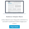 Kadence Simple Share Plugin