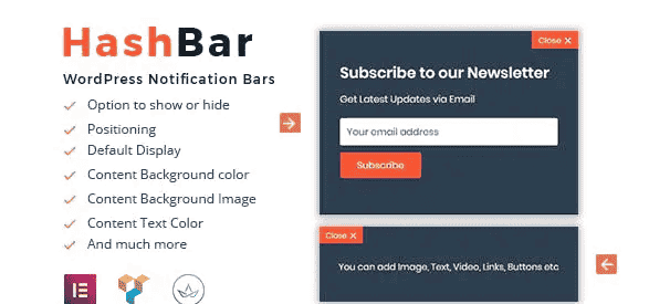 HashBar Pro – WordPress Notification Bar Plugin