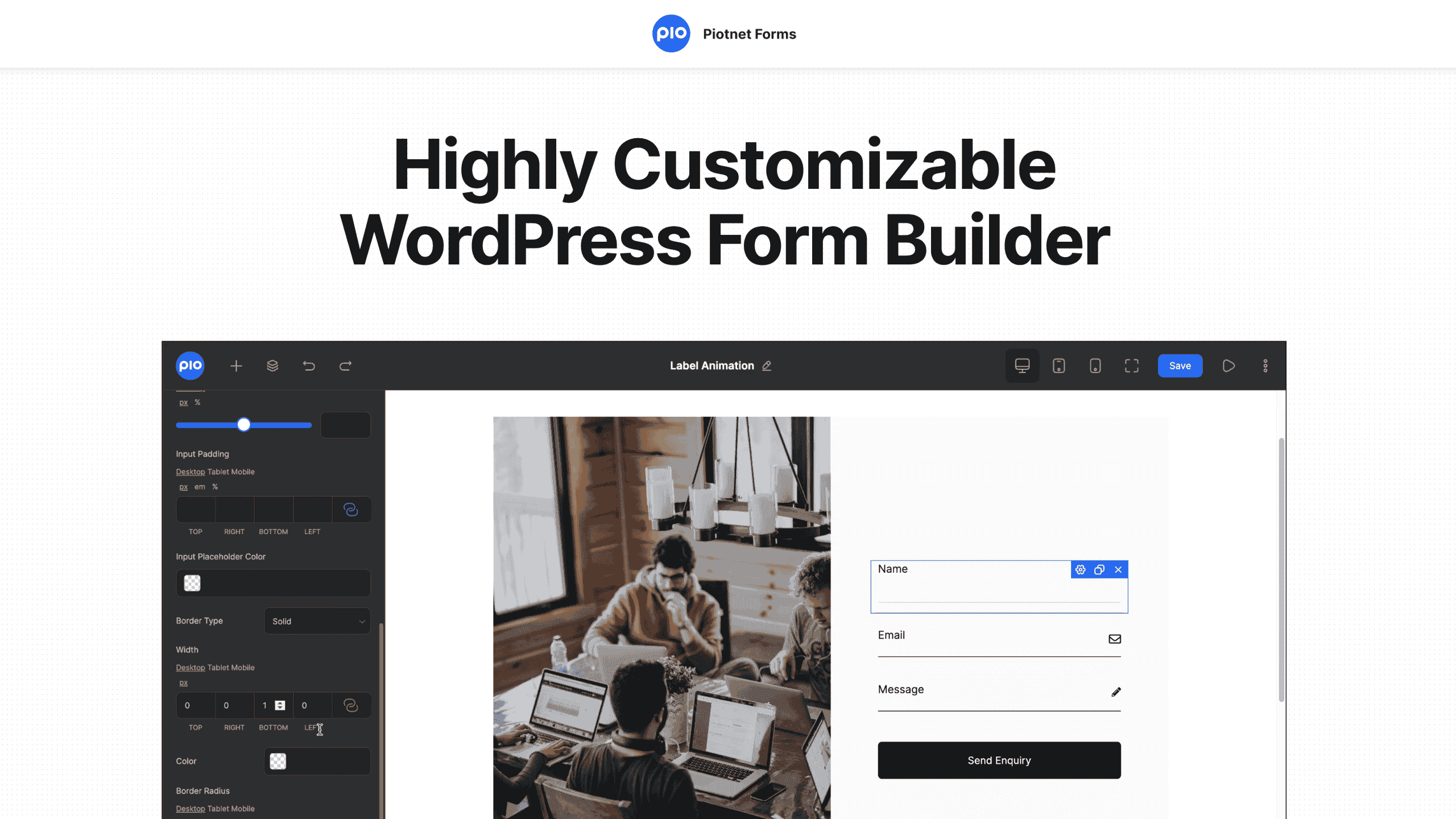 Piotnet Forms Pro