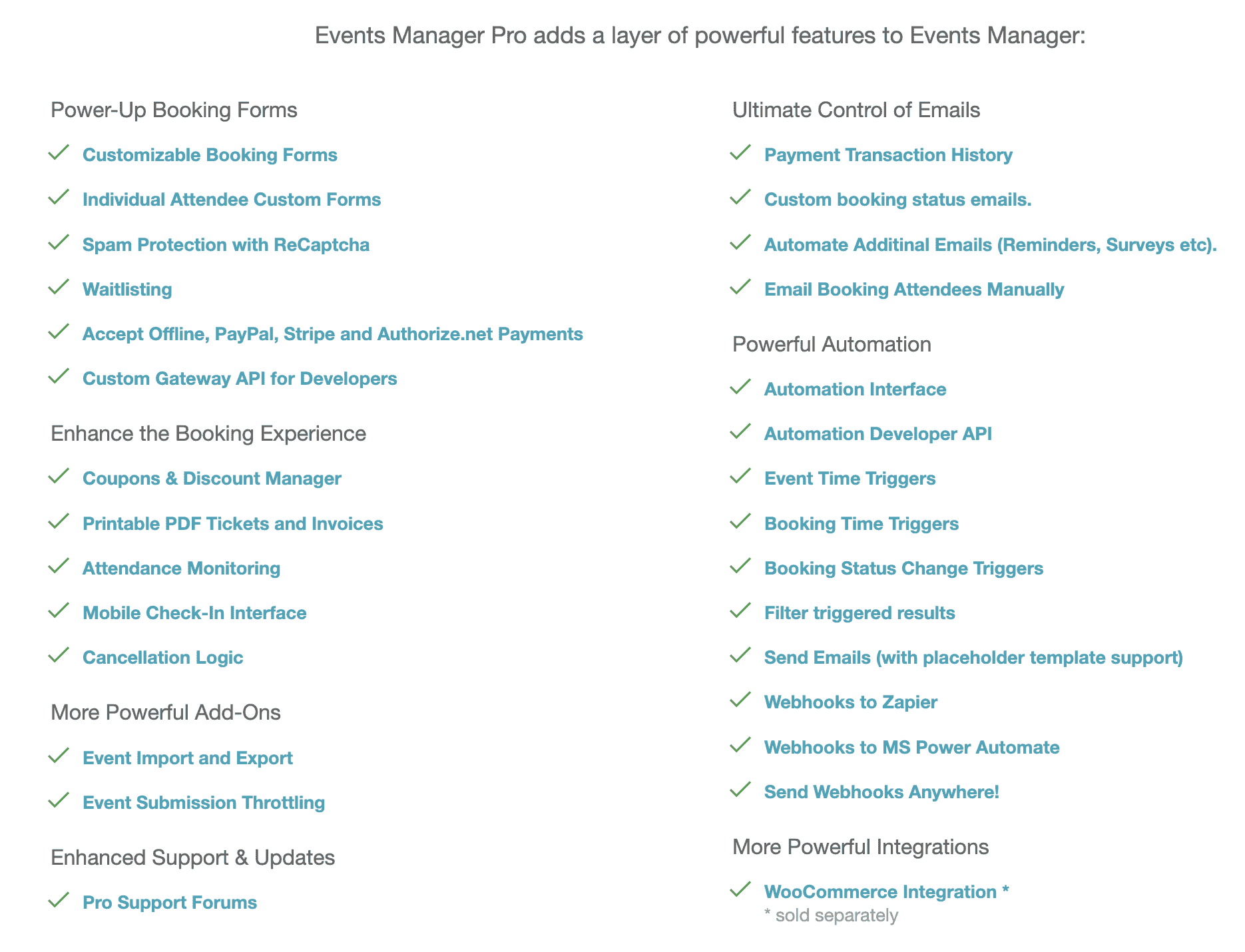 Events Manager Pro