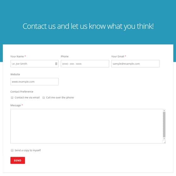 Themify Builder Contact