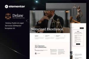 Delaw – Notary Public & Legal Services Elementor Template Kit
