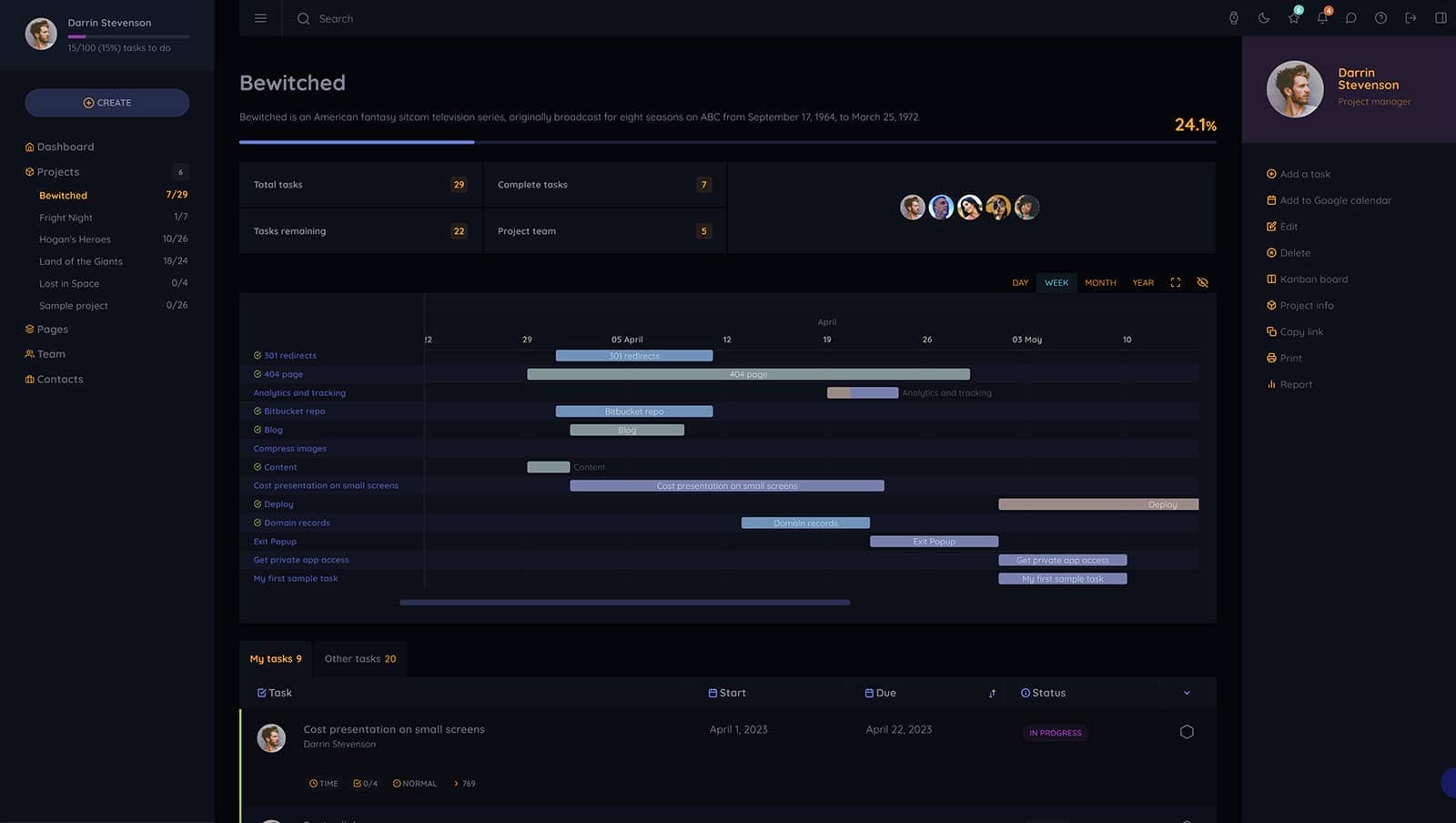 wProject – wProject is an informative project management system built on WordPress