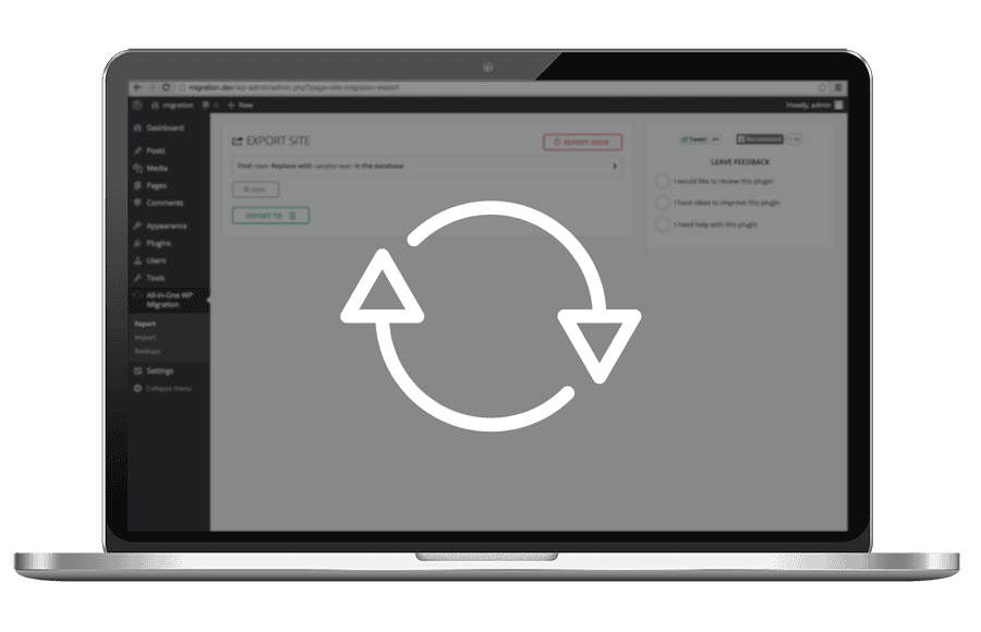 MODIFIED – All In One WP Migration With Import Master – 32GB Limit