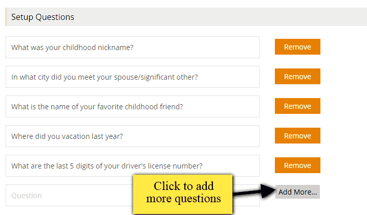 WP Security Questions Pro