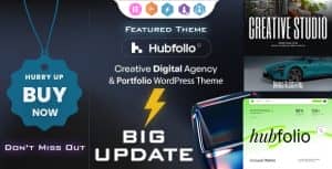 Hubfolio – Creative Portfolio & Digital Agency WordPress Elementor Theme