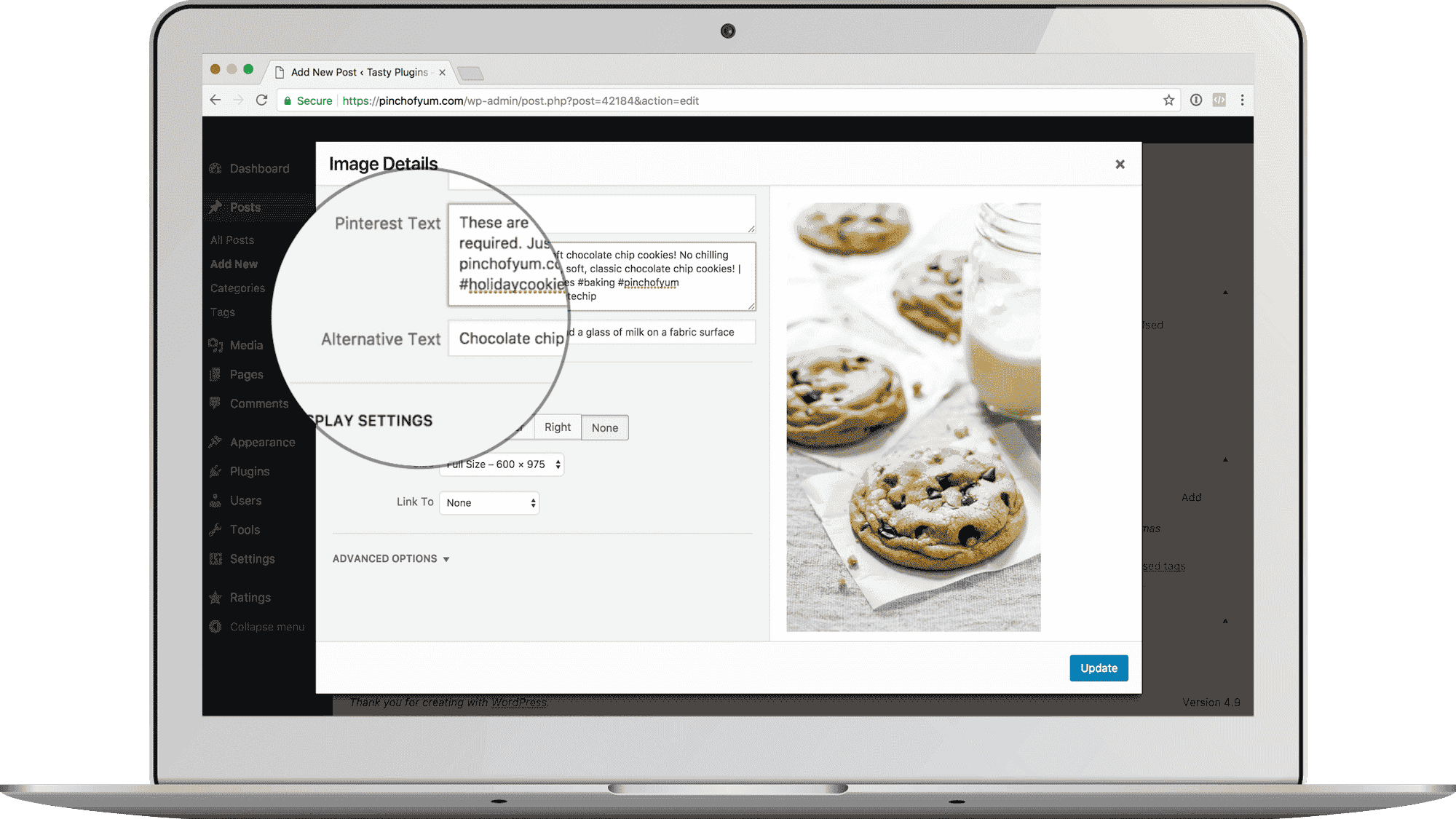 Tasty Pins – Optimize for Pinterest, SEO, and Screenreaders