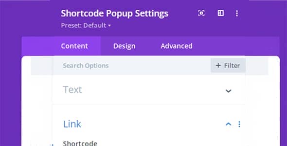 Divi Shortcode Popup Module