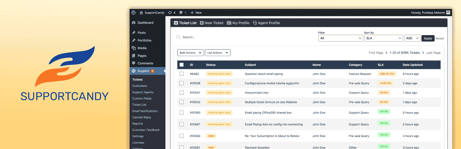 SupportCandy + ADDONS