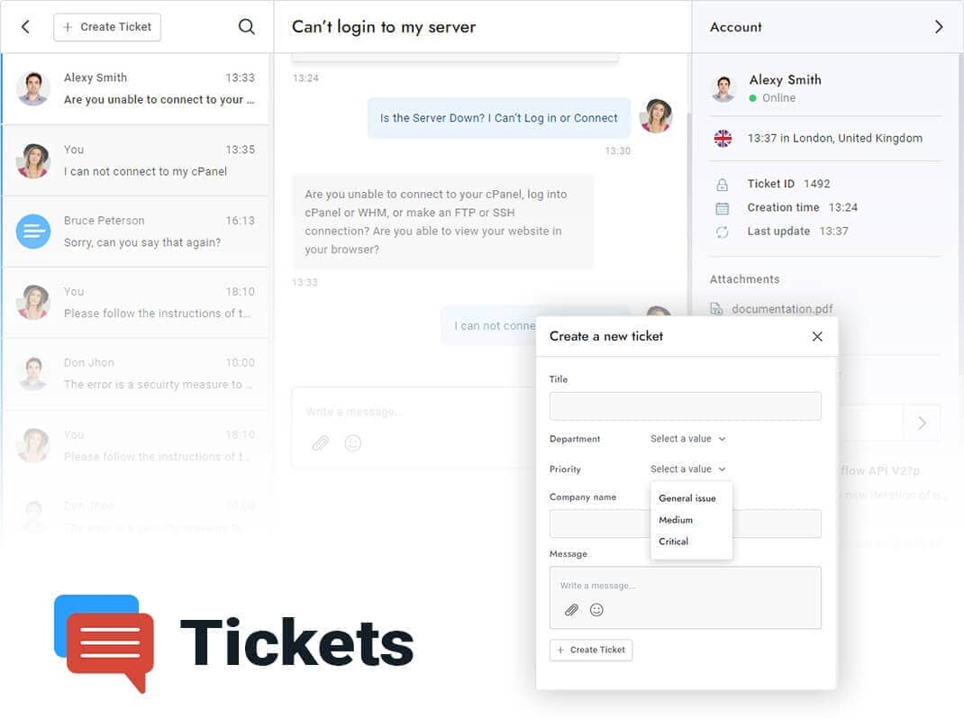 Support Board Tickets App