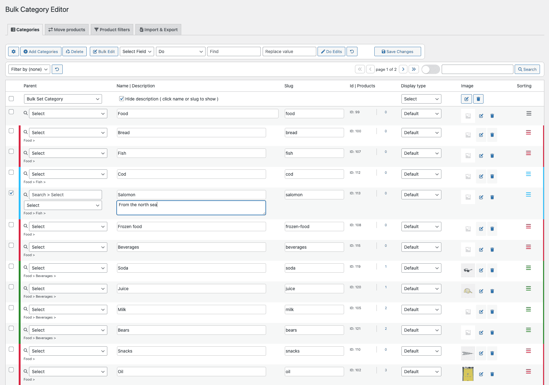 Bulk Category Editor