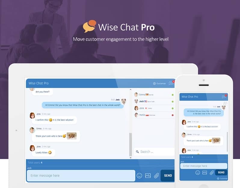 Wise Chat Pro – Fully Featured Chat Plugin For WordPress