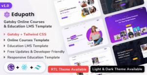 Edupath – React Gatsby.js Online Courses & Education LMS Template
