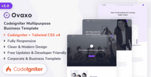 Ovaxo – Codeigniter Business & Corporate Landing Template