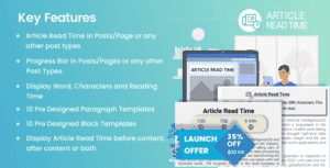 Article Read Time & Progress Bar