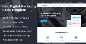 iSeo, Digital Marketing, Social Media HTML Template