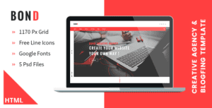 Bond – Creative Agency & Blogging HTML Template