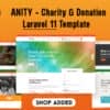 Anity – Charity & Donation Laravel Template