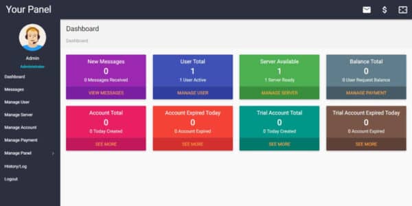 SSH VPN Panel – Materialize Template