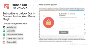 Subscribe to Unlock Opt In Content Locker WordPress Plugin
