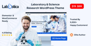Labstica – Laboratory & Science Research WordPress Theme