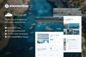 Voyavue – Yacht Club & Boat Rental Elementor Template Kit