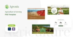 Agronix – Organic Farm Agriculture PSD Template
