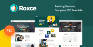 Roxce – Painting Services Company PSD Template