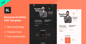 Hasib – Personal Portfolio PSD Template