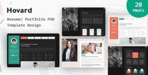 Hovard  – Resume Portfolio PSD Template