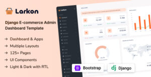 Larkon – Django Ecommerce Management Admin & Dashboard Template