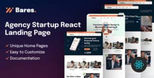 Bares – Agency Startup React Landing Page