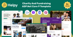 Helpy – Charity And Fundraising ASP.Net Core 9 Template