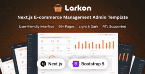 Larkon – Next.js Ecommerce Management Admin & Dashboard Template