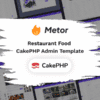 Metor – CakePHP Restaurant Food Admin Dashboard Template