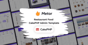 Metor – CakePHP Restaurant Food Admin Dashboard Template