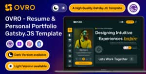 Ovro – Gatsby.JS Resume & Personal Portfolio Template