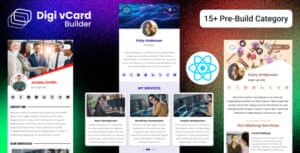 Multipurpose Personal Digital Business Card React Template – Digi vCard