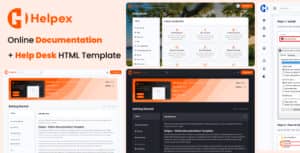 Online Documentation HTML Template + Help Desk – Helpex