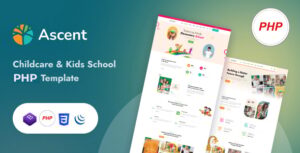 Ascent – Childcare & Kids Education PHP Template
