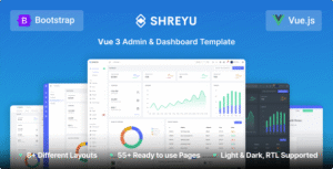 Shreyu – Vue 3 Admin & Dashboard Template