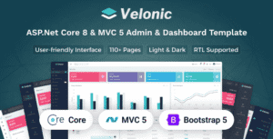 Velonic – ASP.Net Core & MVC 5 Admin & Dashboard Template