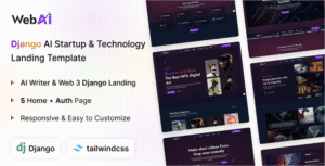 WebAi – AI Startup & Technology Django Landing Template