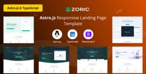 Zoric – Astro.js & Bootstrap Responsive Landing Page Template