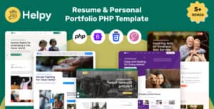 Helpy – Charity And Fundraising  PHP Template