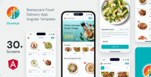 DineHub – Restaurant Food Delivery Angular Mobile App | PWA with Laravel Backend