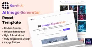 AI Image Generator React Template – Geralt AI