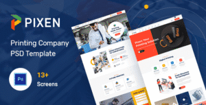 Pixen – Printing Services Company PSD Template